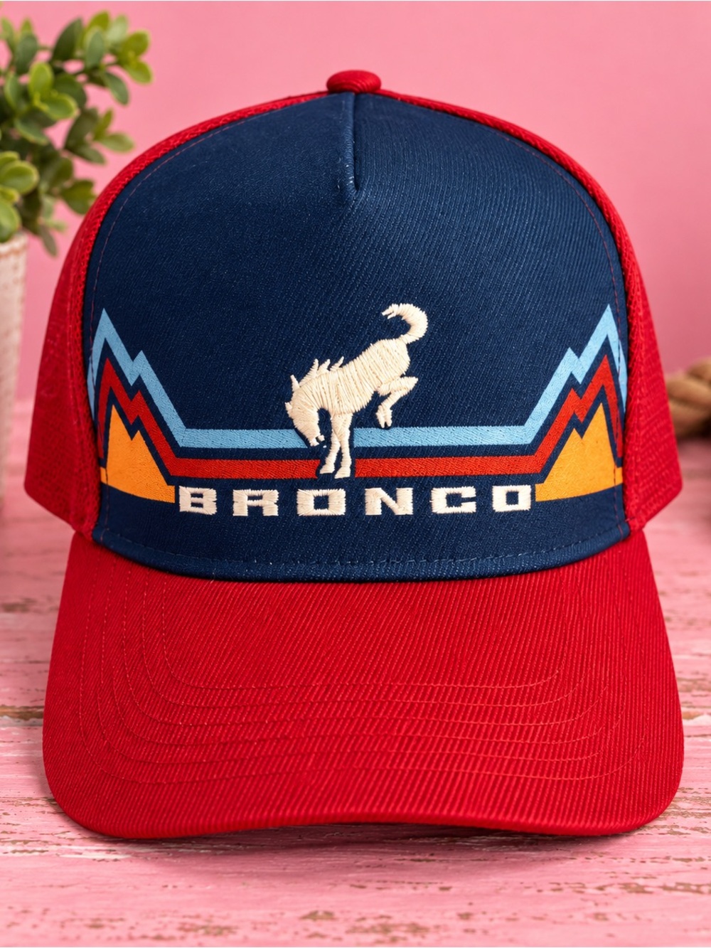 Kids' Red and Navy Trucker Hat